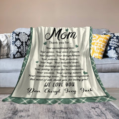 Custom kids name Grandma Soft Blanket - Gift for Grandma Nana Mom Birthday Mother's day - joliny