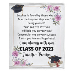 Custom Name Blanket - Class of 2023 Graduation Gift - joliny