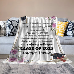 Custom Name Blanket - Class of 2023 Graduation Gift - joliny