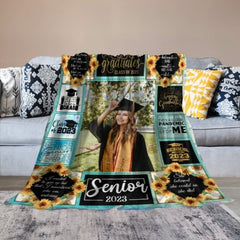 Custom Photo Graduation Blanket - Class of 2023 Gift - joliny