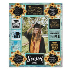 Custom Photo Graduation Blanket - Class of 2023 Gift - joliny