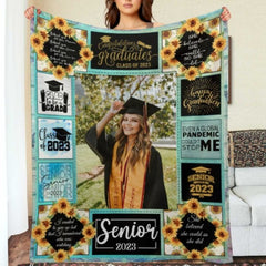 Custom Photo Graduation Blanket - Class of 2023 Gift - joliny