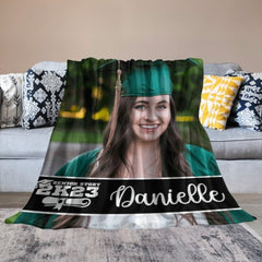 Custom Photo Graduation Blanket Senior 2023 Gift - joliny