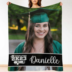 Custom Photo Graduation Blanket Senior 2023 Gift - joliny