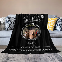 Custom Photo Graduation Blanket Senior 2023 – Memorial Gifts - joliny