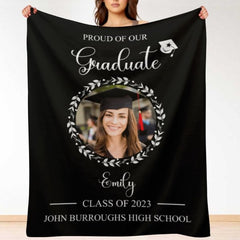 Custom Photo Graduation Blanket Senior 2023 – Memorial Gifts - joliny