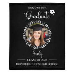 Custom Photo Graduation Blanket Senior 2023 – Memorial Gifts - joliny