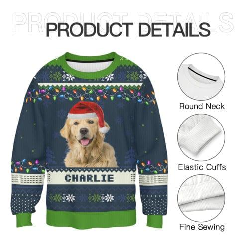 Custom Photo Happy Howlidays - Dog & Cat Personalized Custom Ugly Sweatshirt - Joliny