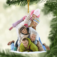 Custom Photo There’s No Place Like Home For The Holidays - Custom Ornament - Christmas Gift For Family Members - Joliny