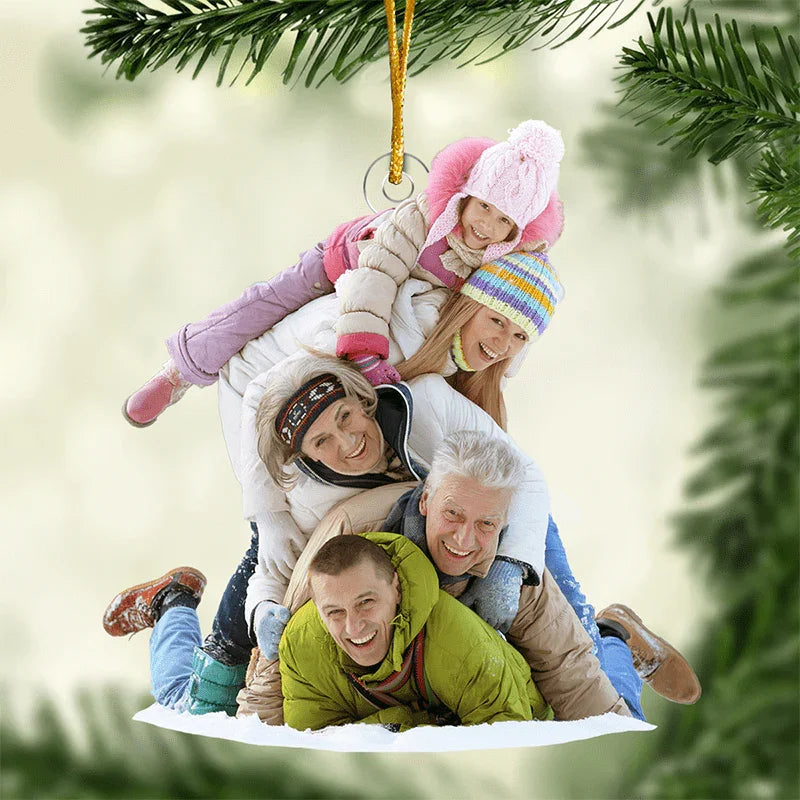Custom Photo There’s No Place Like Home For The Holidays - Custom Ornament - Christmas Gift For Family Members - Joliny