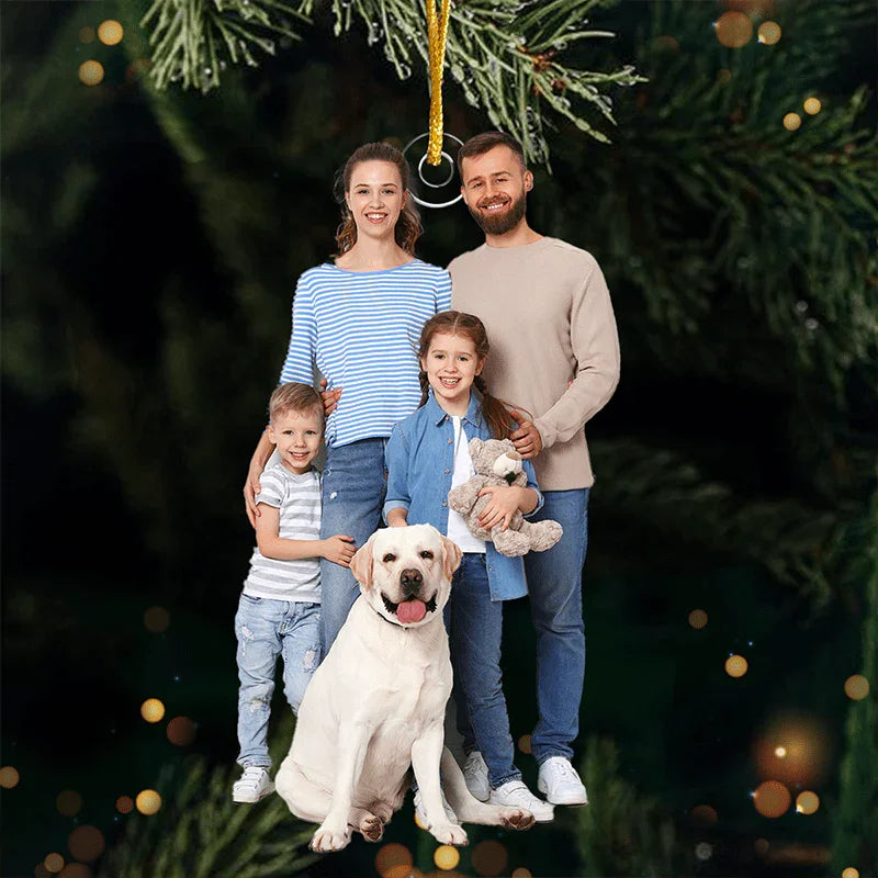 Custom Photo There’s No Place Like Home For The Holidays - Custom Ornament - Christmas Gift For Family Members