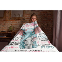 Cute Elephant Custom Blanket-Gift for Mom - joliny