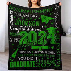 Free shipping✈️Class of 2024 Custom Name Graduation Blanket-Graduation Gift