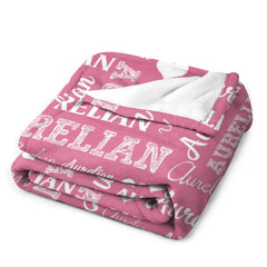 Free Shipping✈️Personalized Name Custom Blanket-Multi Colors Available-Gift for Kids