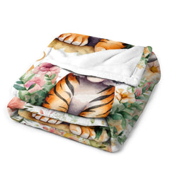 Free Shipping✈️Custom Name Baby Tiger Throw Blanket