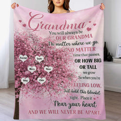 Nous ne serons jamais séparés grand-mère - Couverture personnalisée - Cadeau d’anniversaire de la fête des mères pour maman, grand-mère, grand-mère