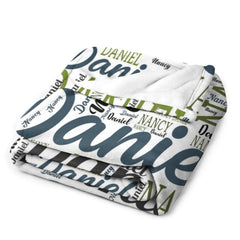 Free Shipping✈️Personalized Name Custom Blanket with Artistic Words