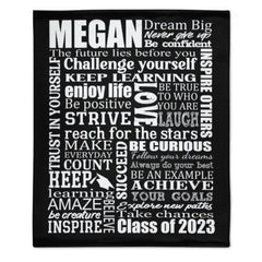 Dream Big Graduation Custom Name Blanket - joliny