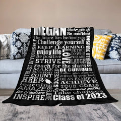 Dream Big Graduation Custom Name Blanket - joliny