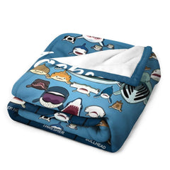 Free Shipping✈️Personalized Shark Blanket Kids Custom Name Blanket