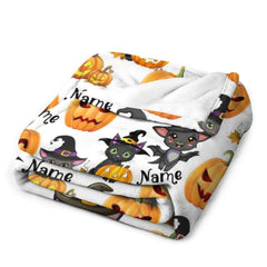 Free Shipping✈️Personalized Custom Name Halloween Blanket For Kids Baby Family