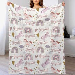 Free Shipping✈️Unicorns Dream of Personalized Blankets for KidsBaby