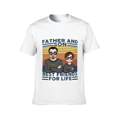 Father And Son And Daughter Best Friends For Life - Personalized Shirt - Father's Day Gift For Dad, Father, Grandpa - joliny