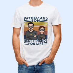 Father And Son And Daughter Best Friends For Life - Personalized Shirt - Father's Day Gift For Dad, Father, Grandpa - joliny