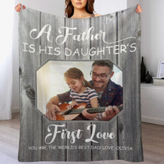 First Memories Photo Blanket - Gift for Dad - joliny