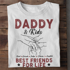 Meilleurs amis pour la vie - T-shirt unisexe personnalisé personnalisé pour la famille - Fête des pères, cadeau d’anniversaire pour papa