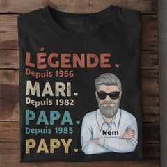 T-shirt mari papa grand-père