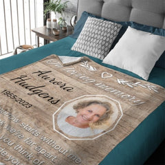 For Every Time You Think Of Me, I'm Right Here Inside Your Heart - Upload Image - Personalized Blanket - joliny