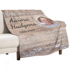 For Every Time You Think Of Me, I'm Right Here Inside Your Heart - Upload Image - Personalized Blanket - joliny