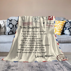 For My Little Girl That You Once Were - Family Blanket - Christmas Gift For Daughter From Mom - joliny