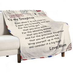 For My Little Girl That You Once Were - Family Blanket - Christmas Gift For Daughter From Mom - joliny