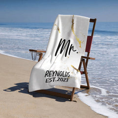 For The Couple Beach Towel - joliny