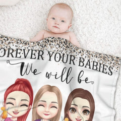 Forever Your Babies We Will Be - Gift For Mom - Personalized Blanket - joliny