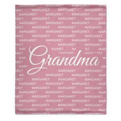 Gift For Grandma Grandpa Grandparents With Grandkids Names Personalized Fleece Blanket - joliny