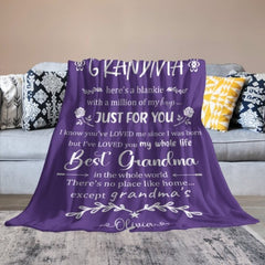 Here's A Blankie With A Million Of My Hugs - Family Blanket - New Arrival, Christmas Gift For Grandma - joliny