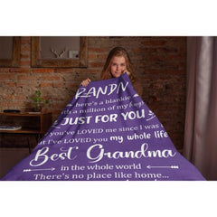 Here's A Blankie With A Million Of My Hugs - Family Blanket - New Arrival, Christmas Gift For Grandma - joliny