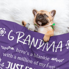 Here's A Blankie With A Million Of My Hugs - Family Blanket - New Arrival, Christmas Gift For Grandma - joliny