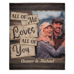 I Completely Love You - Upload Image, Gift For Couples, Husband Wife - Personalized Blanket - joliny