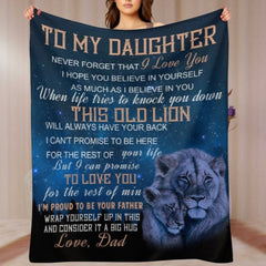 I Hope You Believe In Yourself As Much As I Believe In You - Family Blanket - Gift For Daughter From Dad - joliny