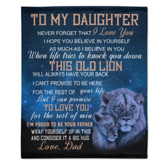 I Hope You Believe In Yourself As Much As I Believe In You - Family Blanket - Gift For Daughter From Dad - joliny