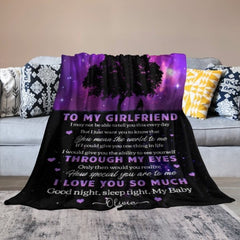 I Just Want You To Know That You Mean The World To Me - Couple Blanket - Gift For Girlfriend - joliny