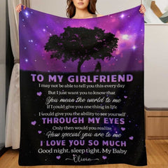 I Just Want You To Know That You Mean The World To Me - Couple Blanket - Gift For Girlfriend - joliny