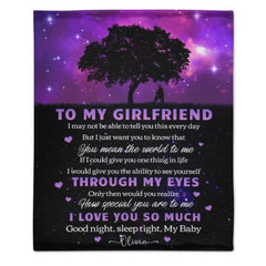 I Just Want You To Know That You Mean The World To Me - Couple Blanket - Gift For Girlfriend - joliny