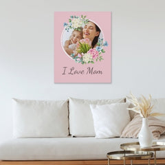 I Love Mom Floral Photo Custom Canva - joliny