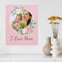 I Love Mom Floral Photo Custom Canva - joliny