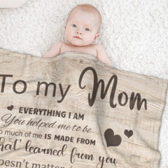 I Love You With All My Heart - Upload Image, Gift For Mom, Personalized Blanket - joliny